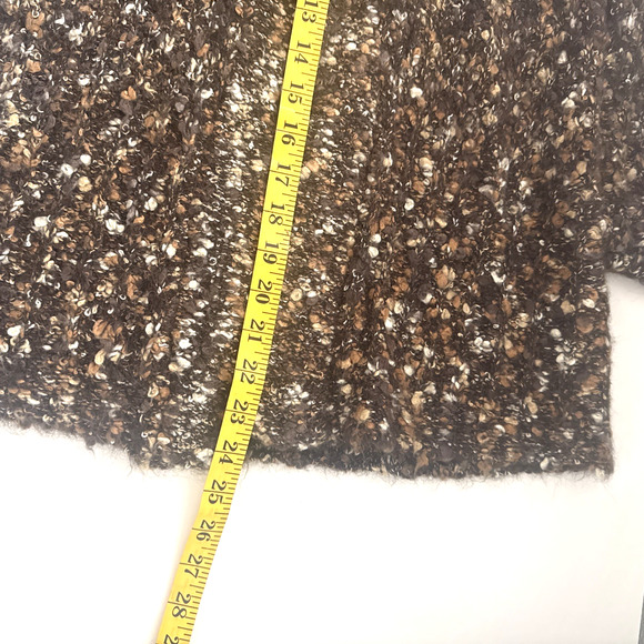 Susan Bristol Knit Women's Alpaca Blend Cottagecore Cardigan Brown Bouclé Med - Picture 7 of 11